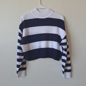 H&M Divided Striped Cropped Sweater Size Small